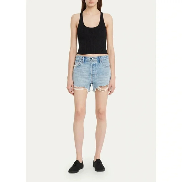 1091 GRLFRND Helena Short Size 24 Color Blue - Picture 1 of 8